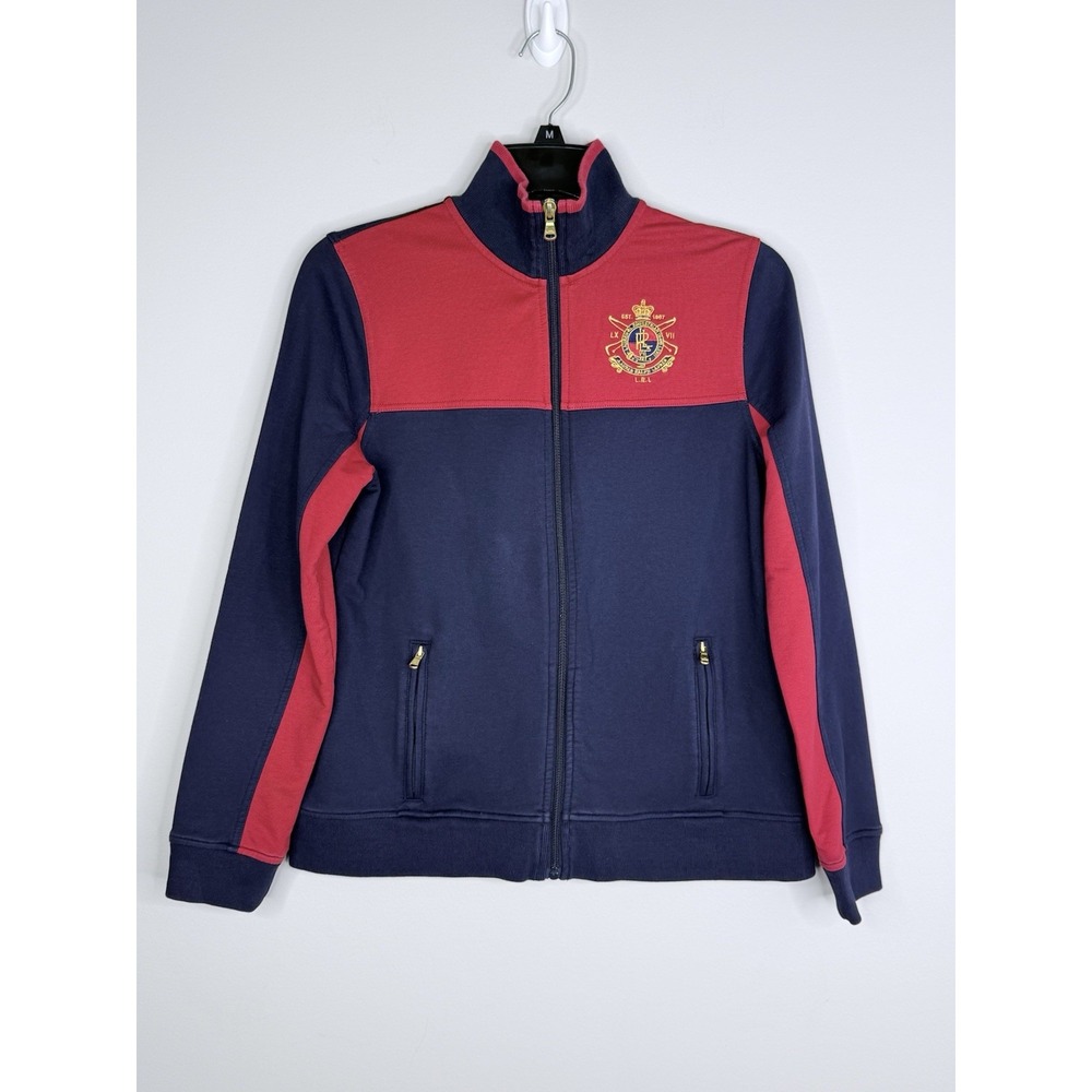 Lauren Ralph Lauren Active Colorblock Full Zip Track Jacket Equestrian Womens MP